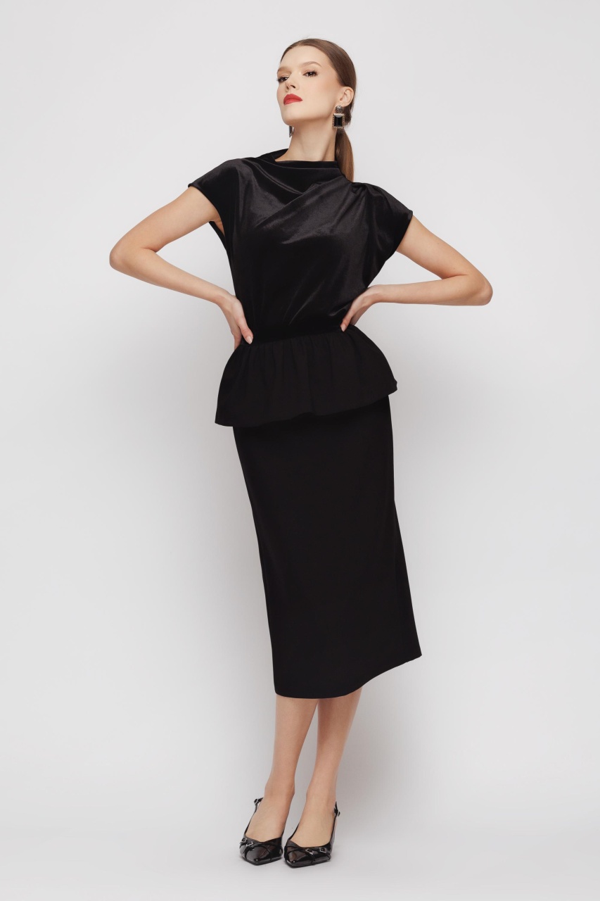 Fusta dama eleganta cu peplum