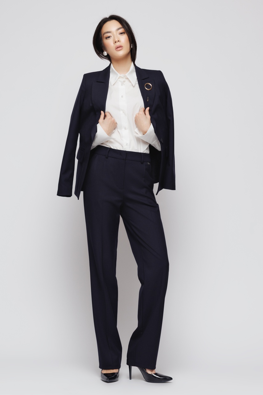 Pantaloni dama bleumarin