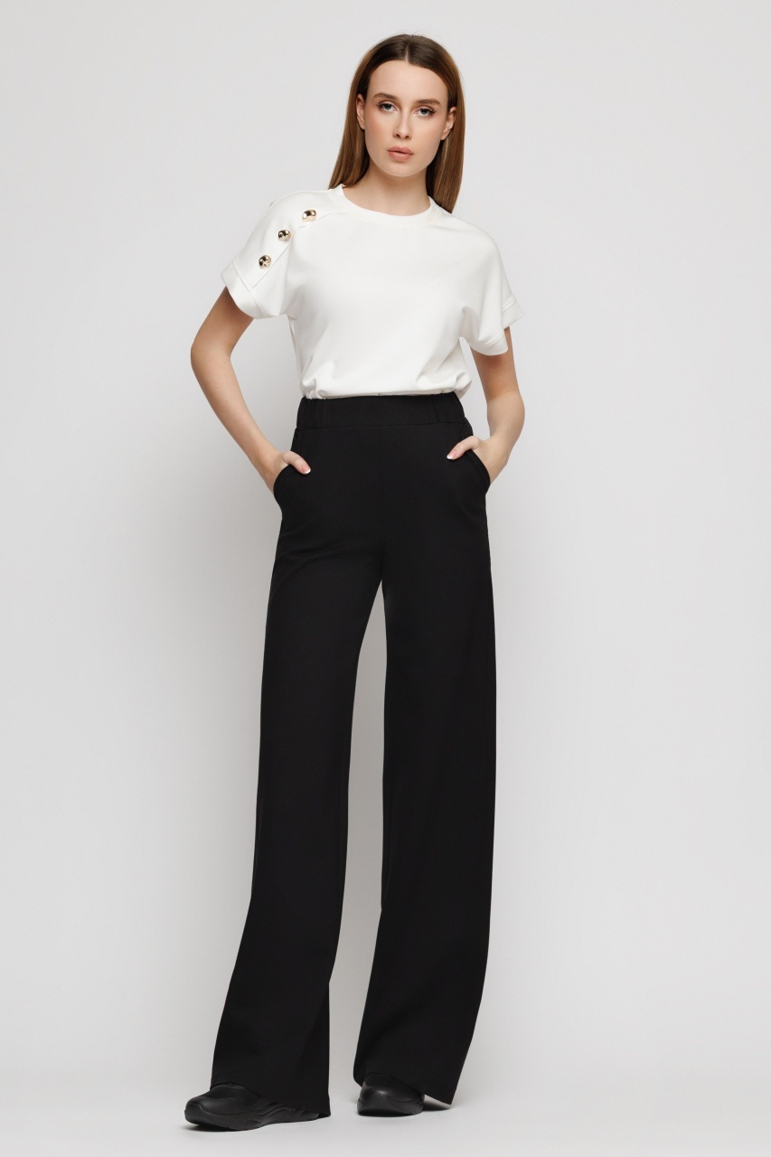 Pantaloni dama negri largi