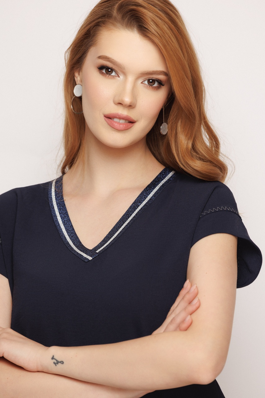 Bluza dama bleumarin