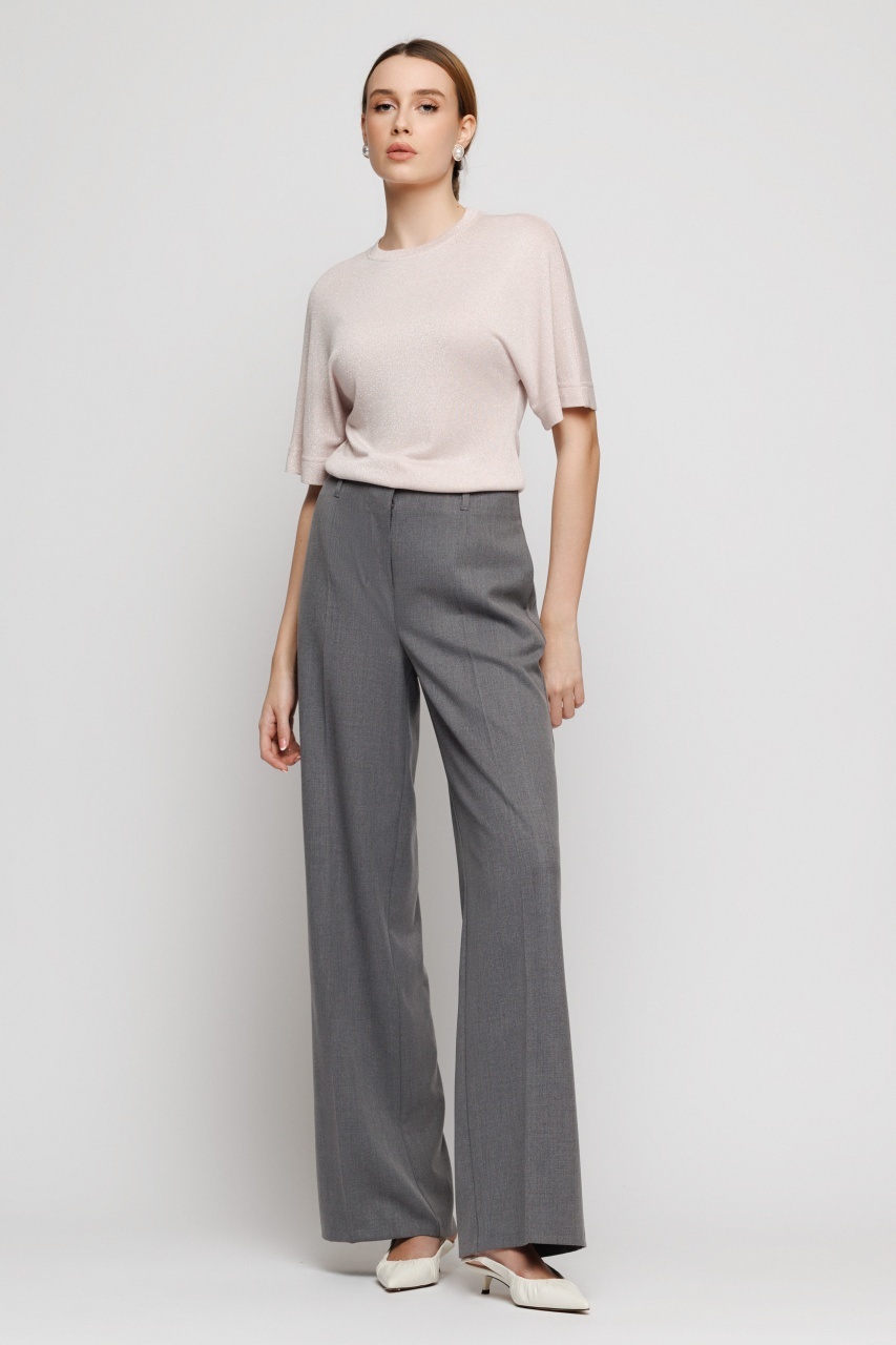 Bluza dama roz cu fir metalic