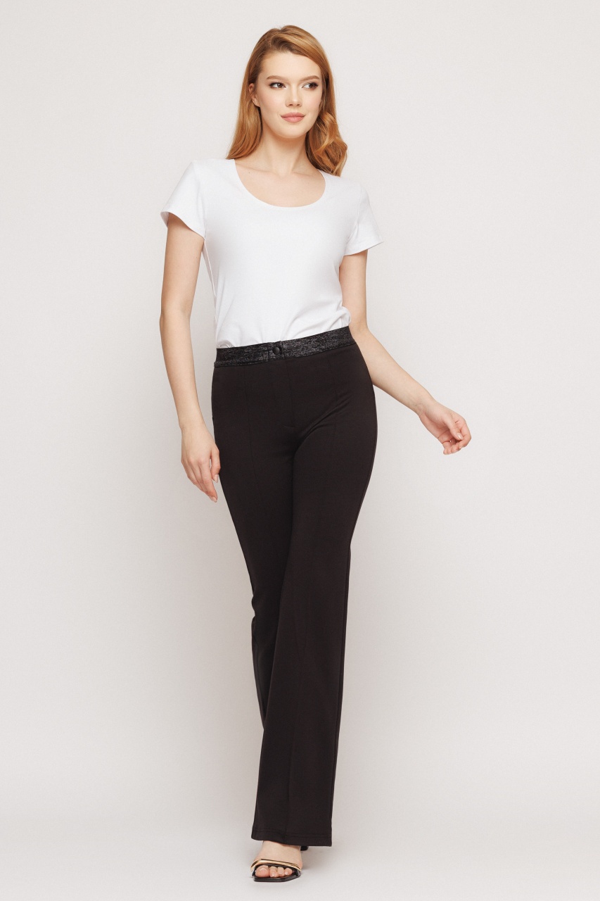 Pantaloni dama negri evazati