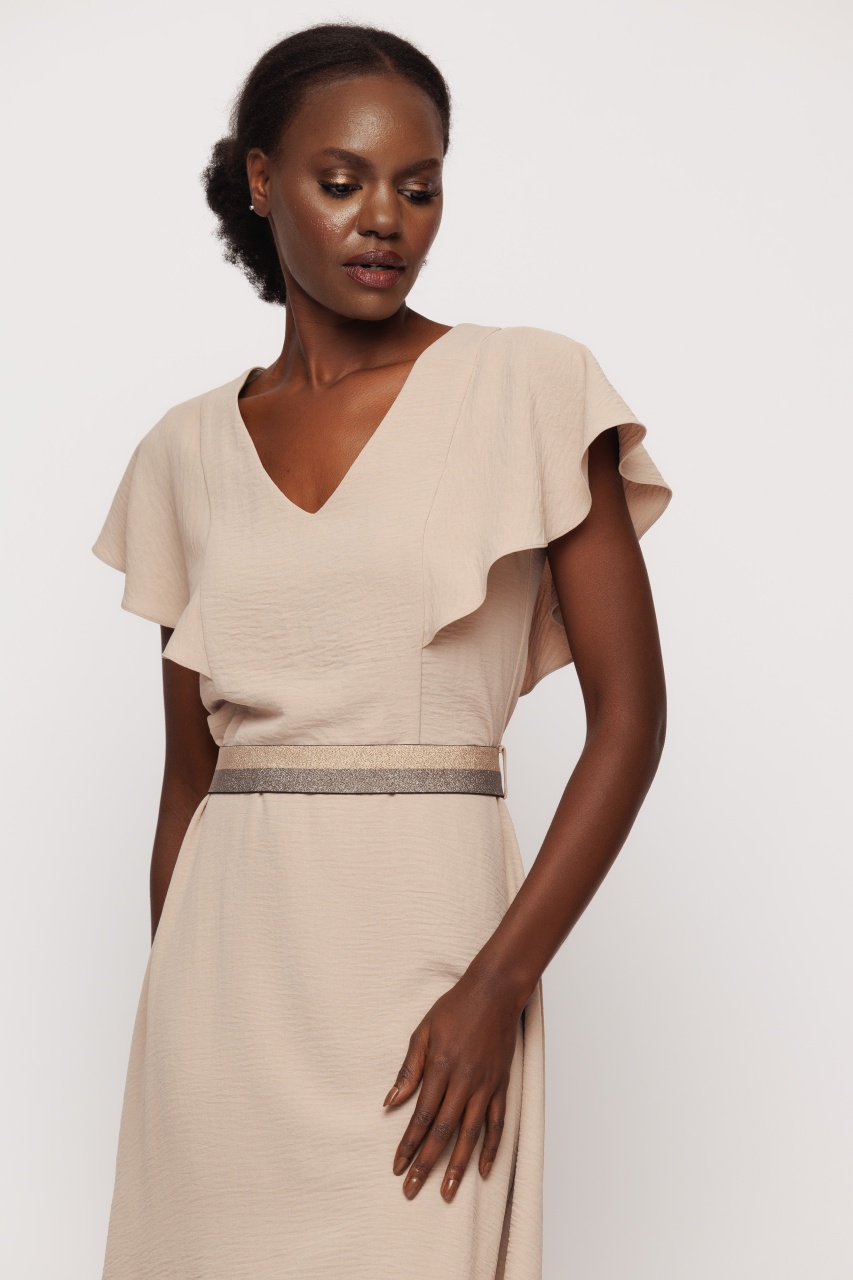 Rochie dama midi cu volane