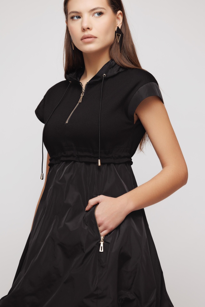 Rochie dama neagra cu fas