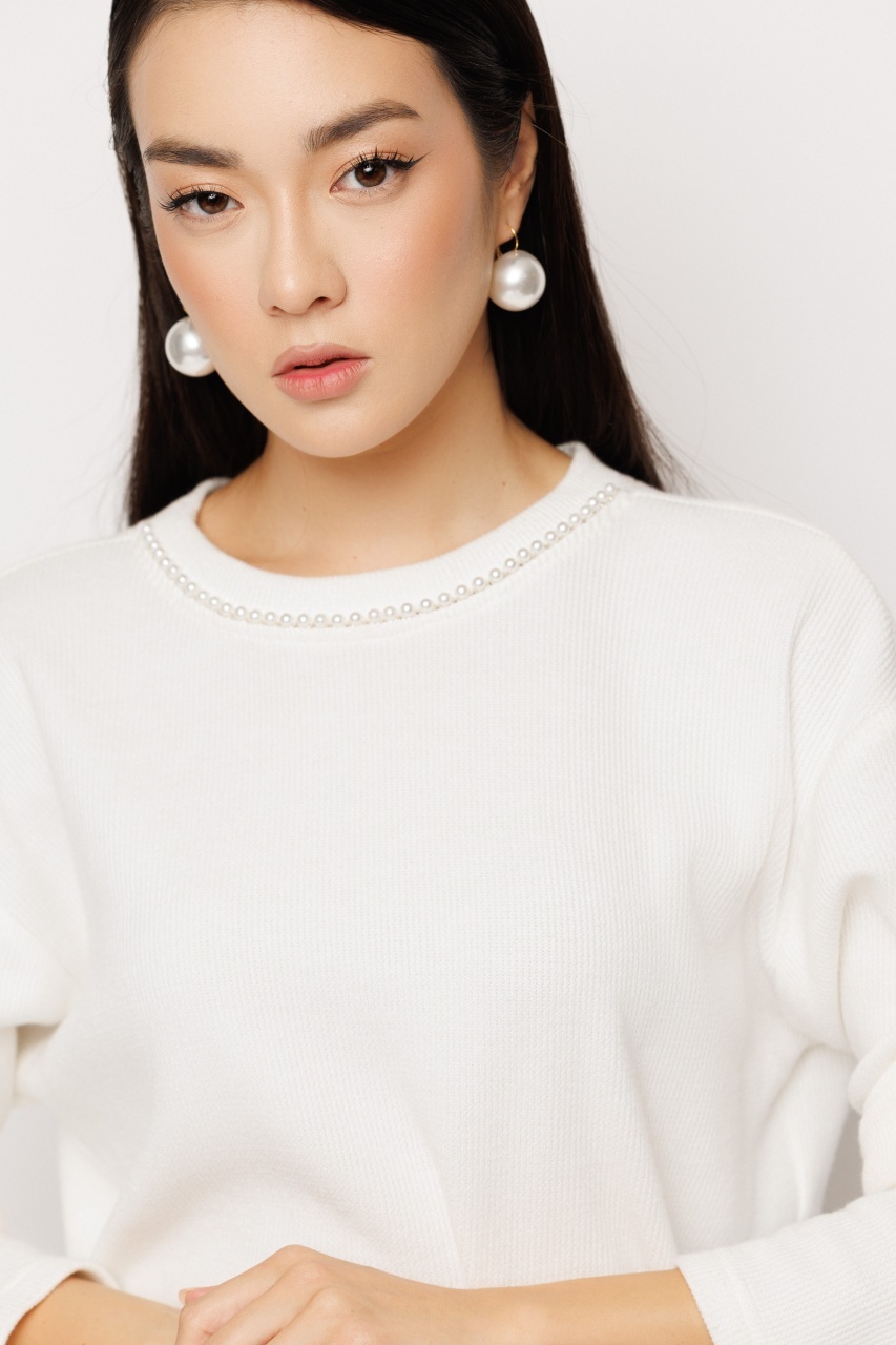 Bluza dama cu accesoriu la decolteu