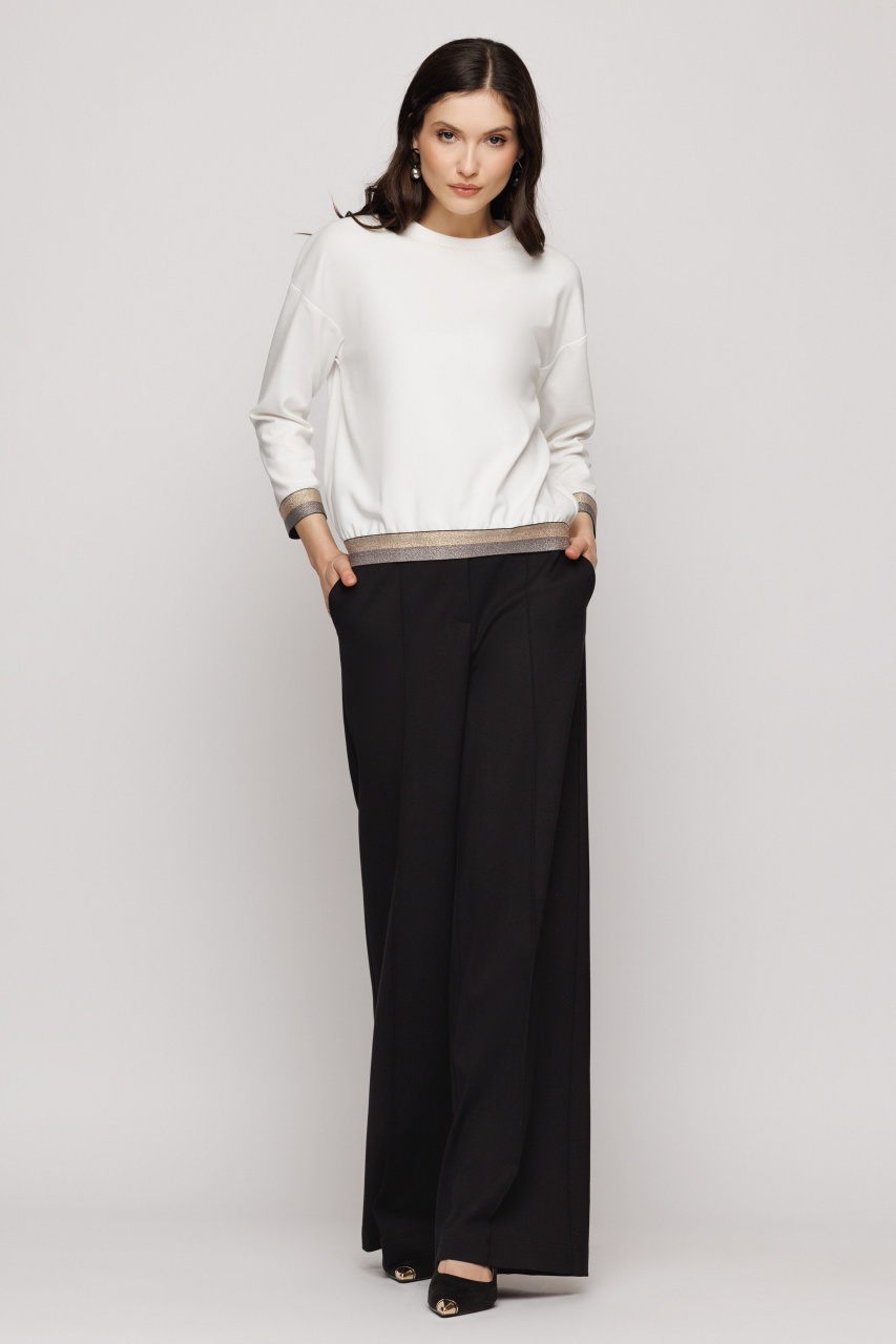 Bluza dama lejera cu banda decorativa