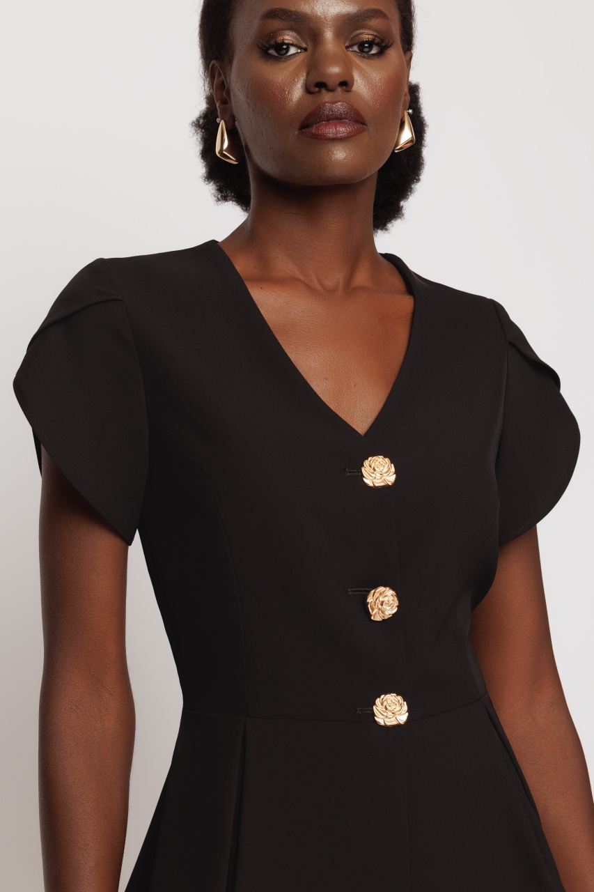 Bluza dama neagra cu peplum