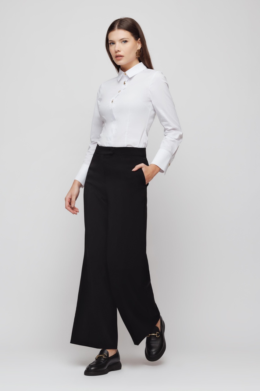 Pantaloni dama negri largi