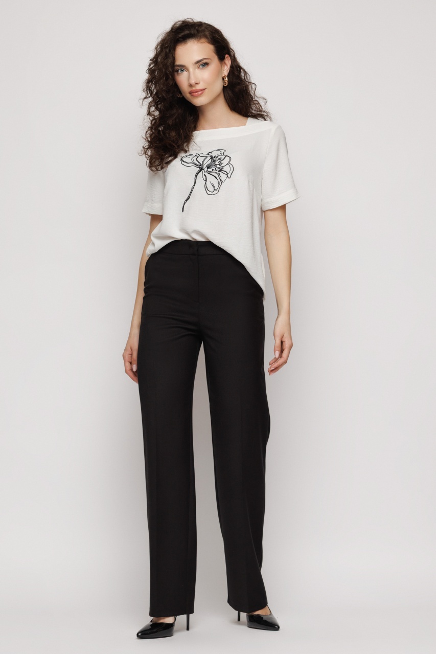 Pantaloni drepți damă eleganți