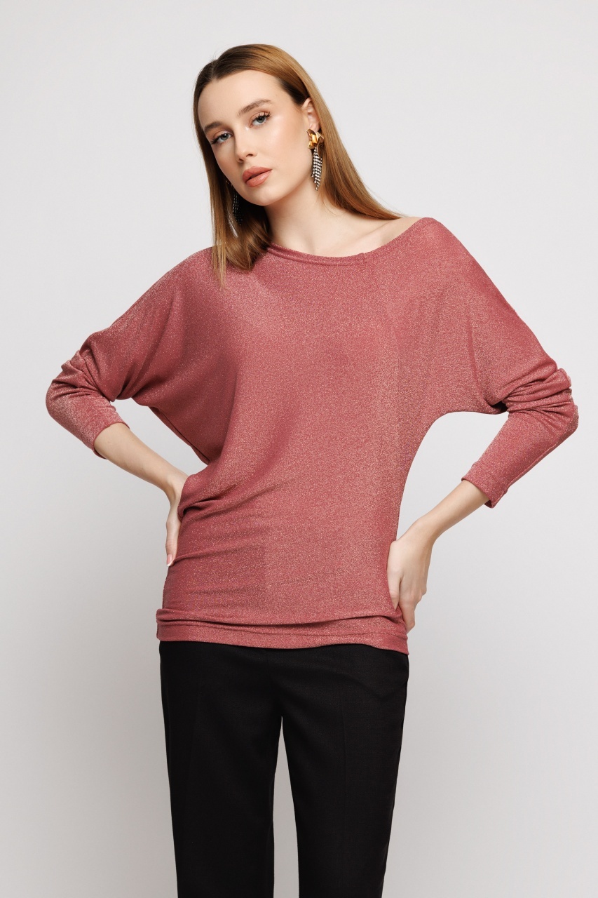 Bluza dama asimetrica din lurex