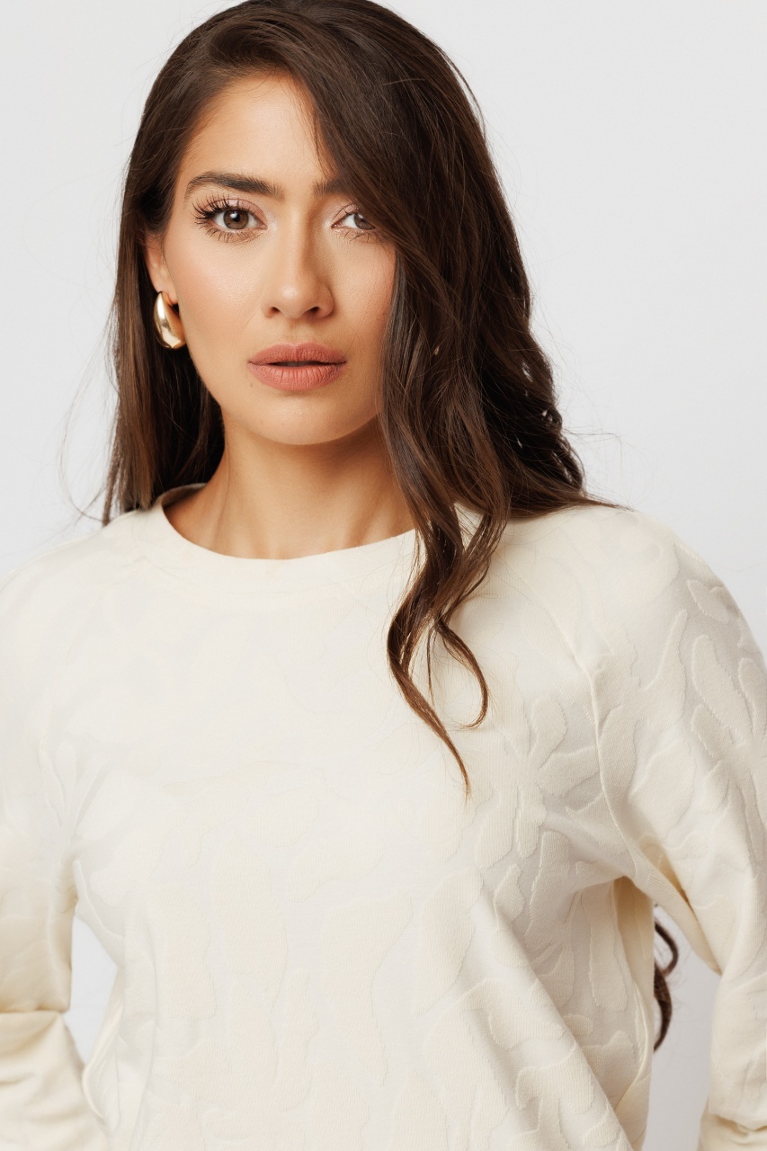 Bluza dama din tesatura jacquard