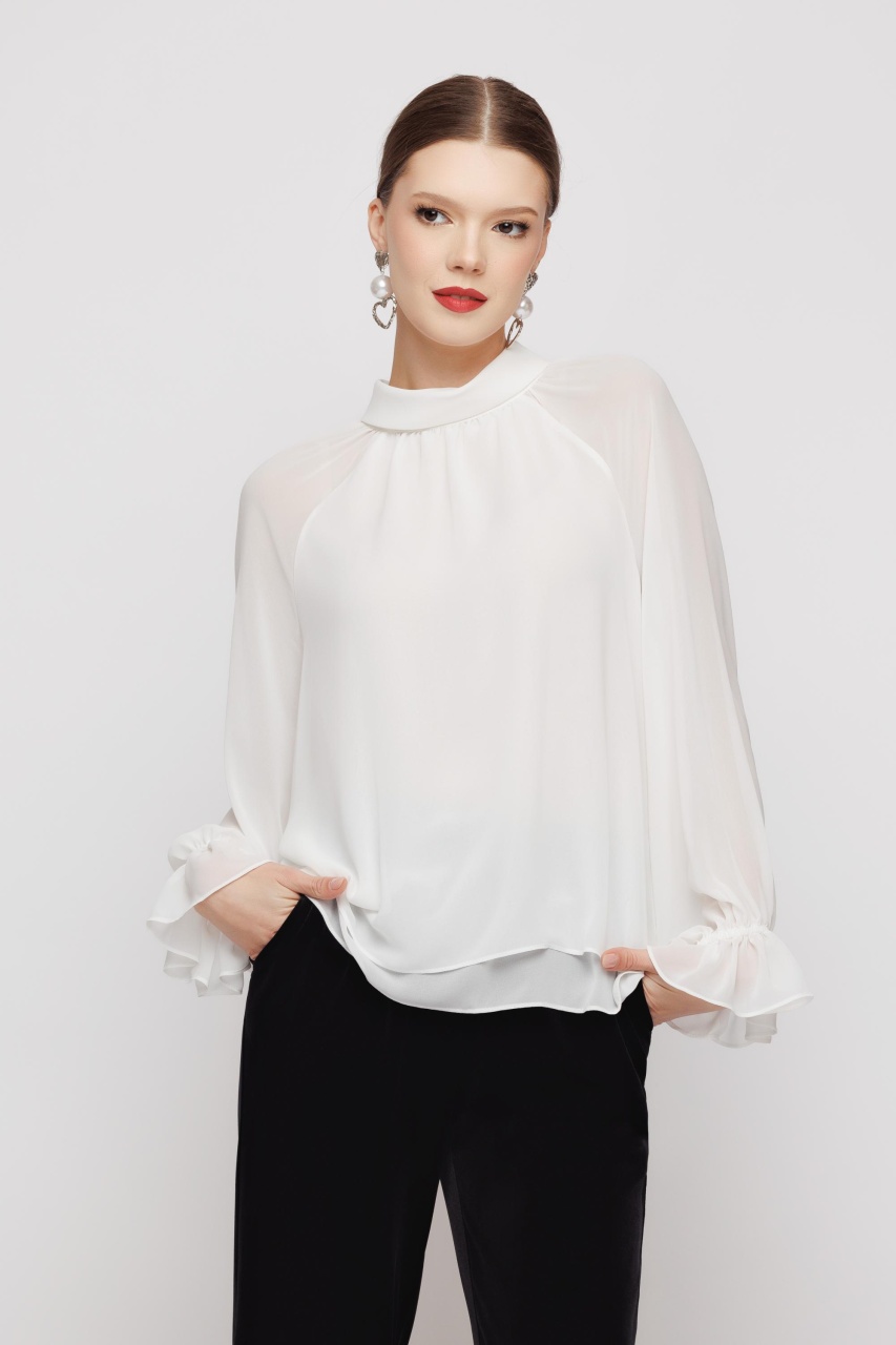 Bluza dama eleganta alba