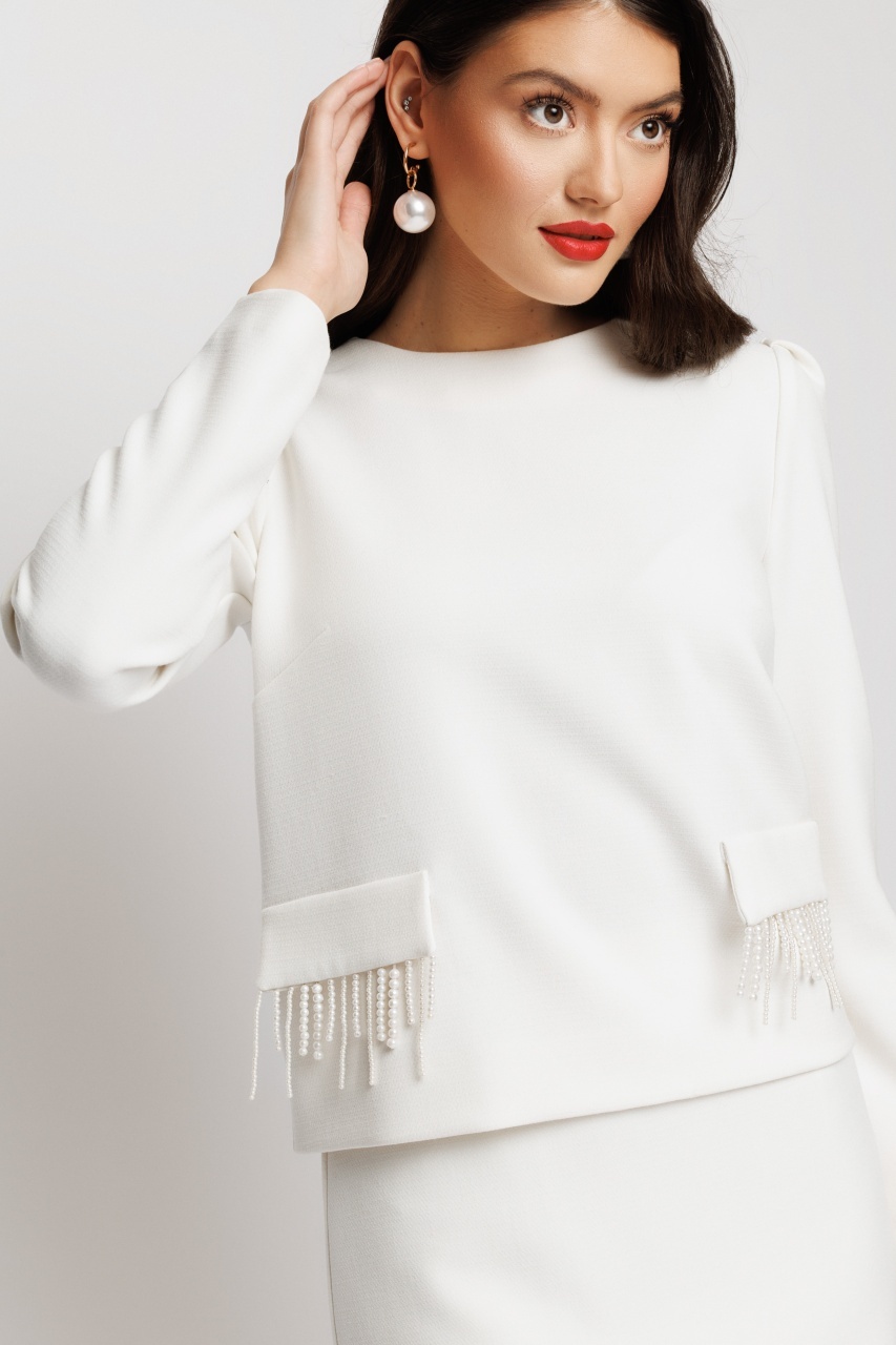 Bluza dama eleganta alba