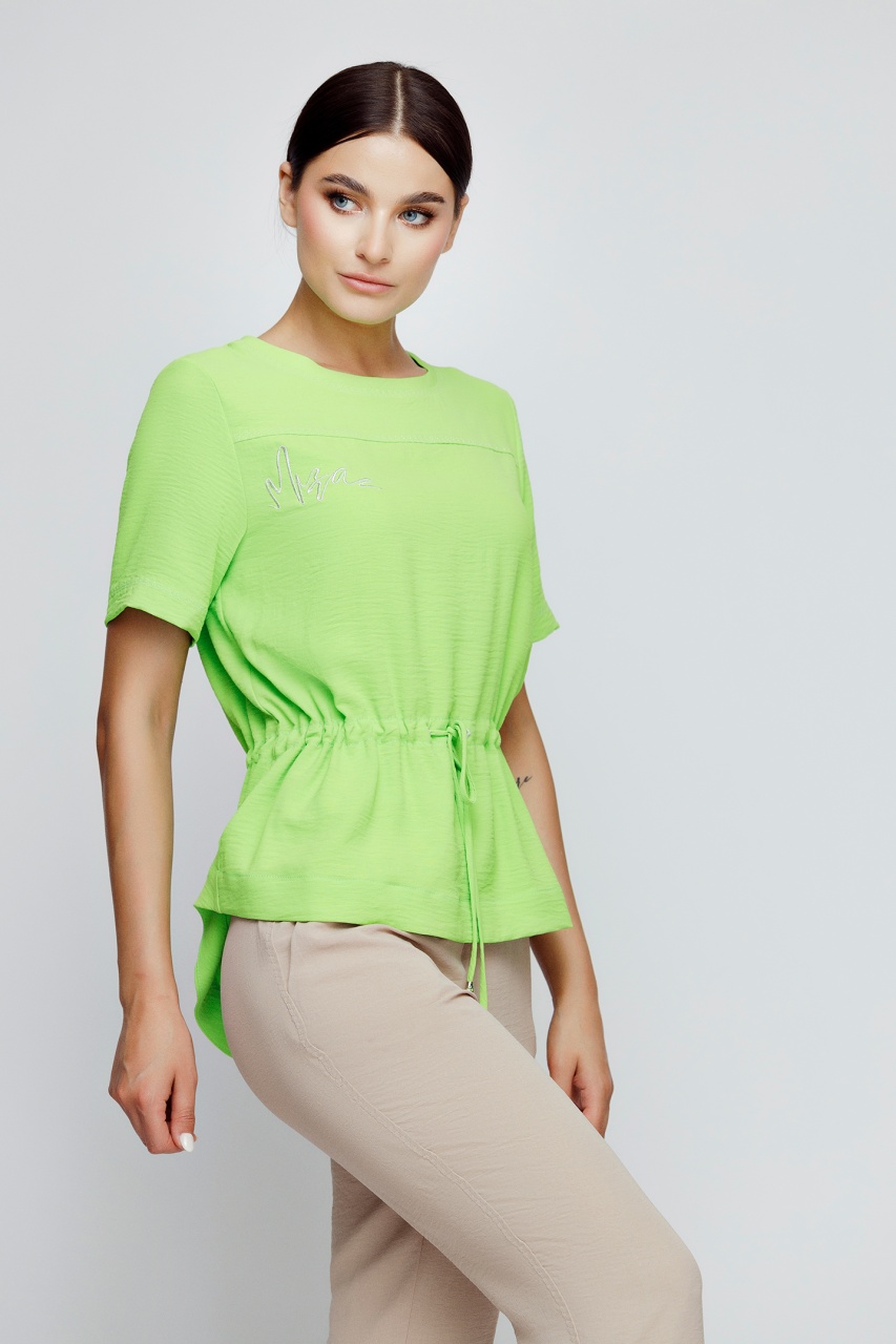 Bluza dama verde cu siret