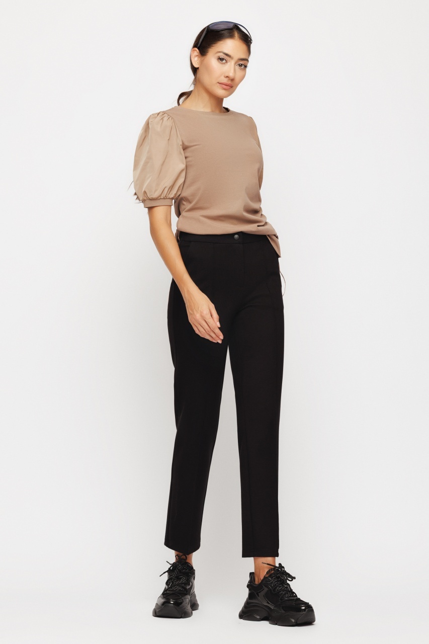 Pantaloni dama conici negri