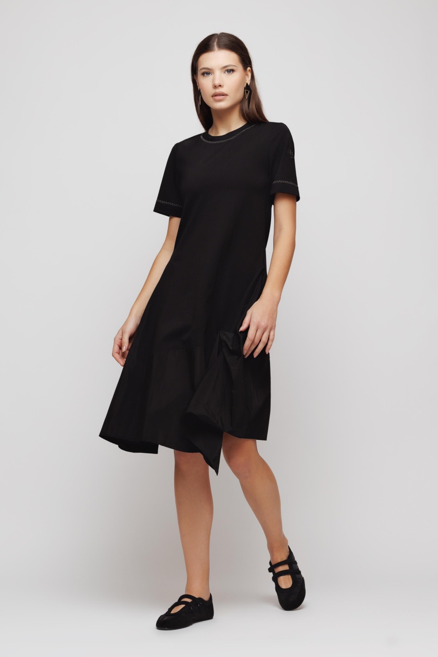 Rochie dama neagra cu fas
