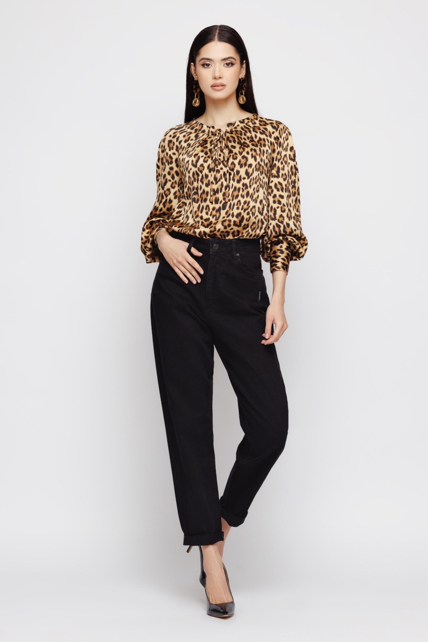 Jeans dama conici negri