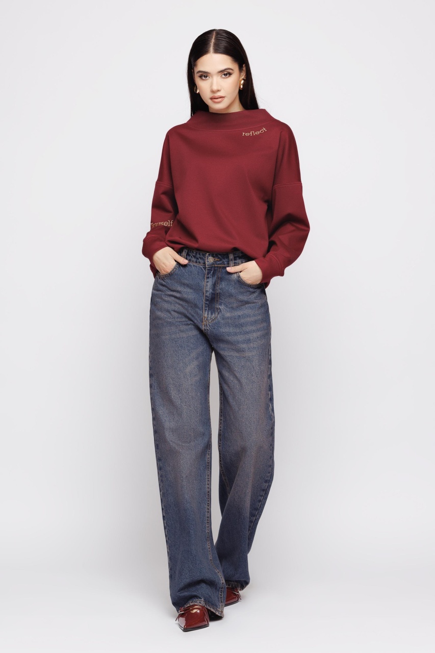 Jeans dama largi albastri