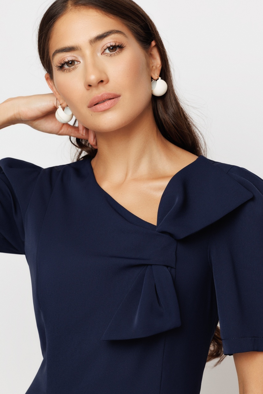 Rochie dama eleganta bleumarin