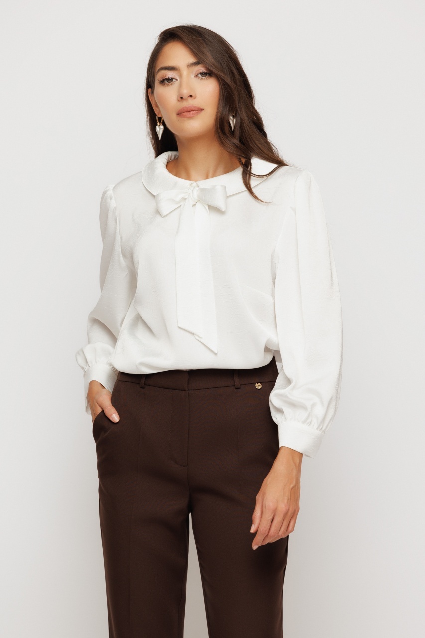 Bluza dama cu esarfa la guler