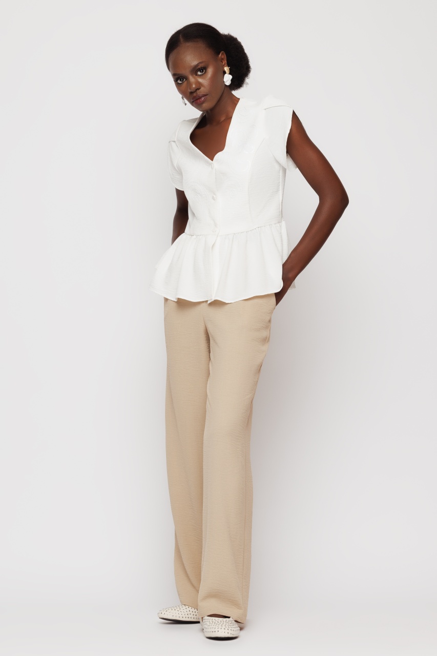 Bluza dama cu peplum si broderie