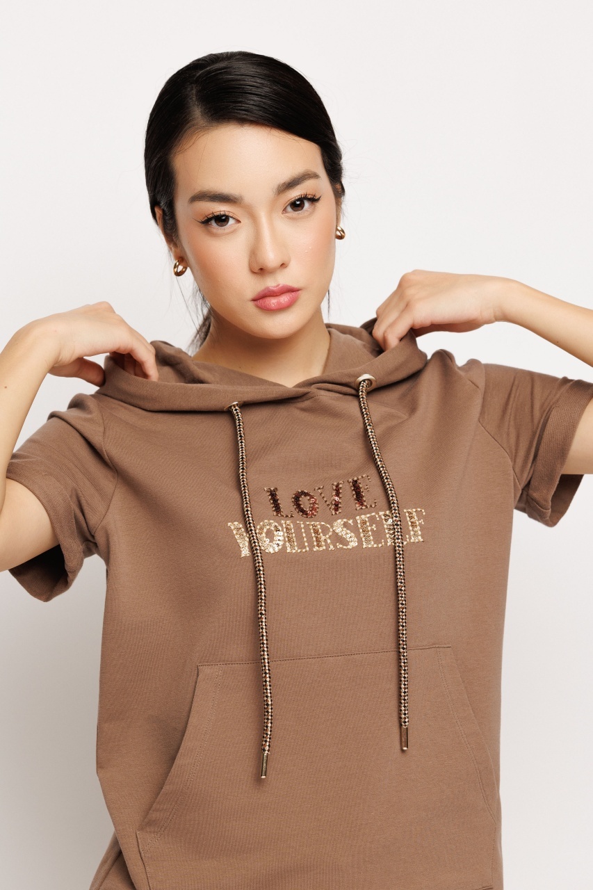 Hanorac dama cu maneca scurta