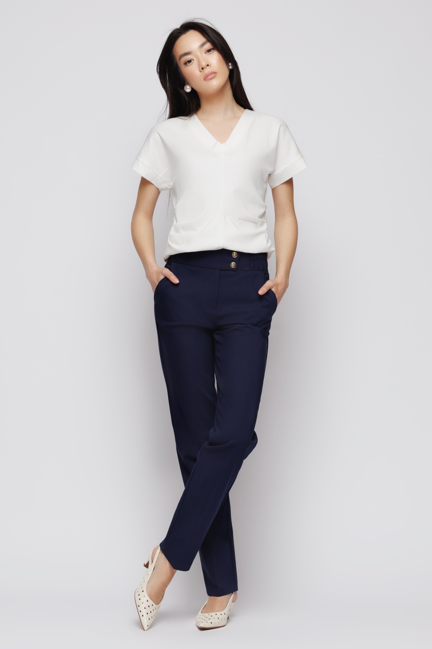 Pantaloni dama bleumarin