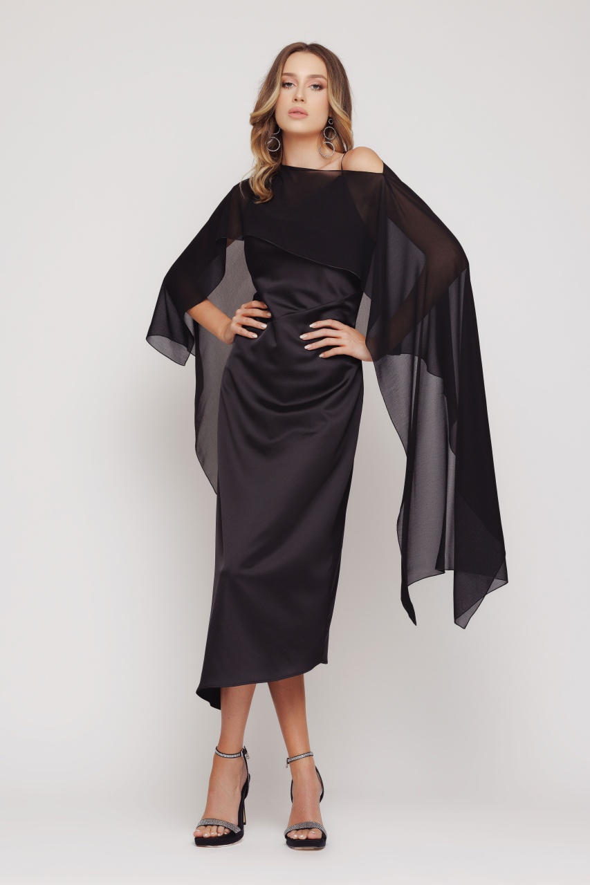 Rochie dama eleganta cu capa detasabila