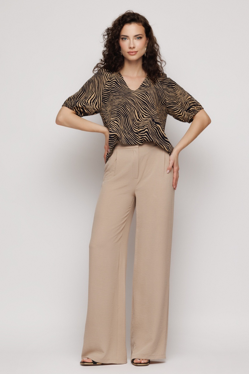 Bluza dama lejera din vascoza imprimata animal print