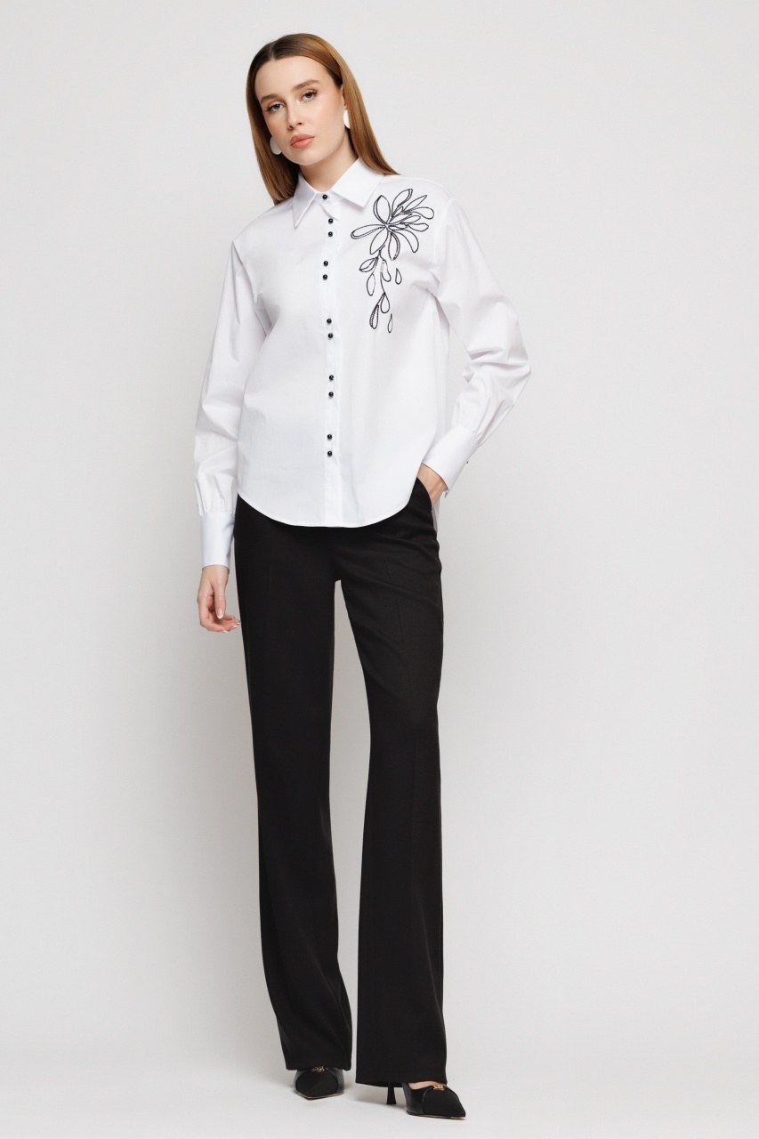 Camasa dama alba cu broderie