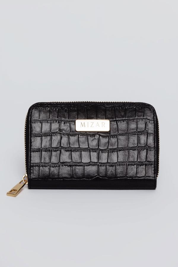 Portofel dama negru cu fermoar