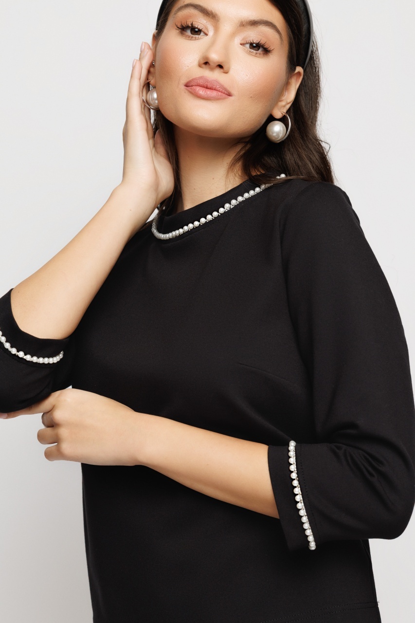 Bluza dama neagra cu margele