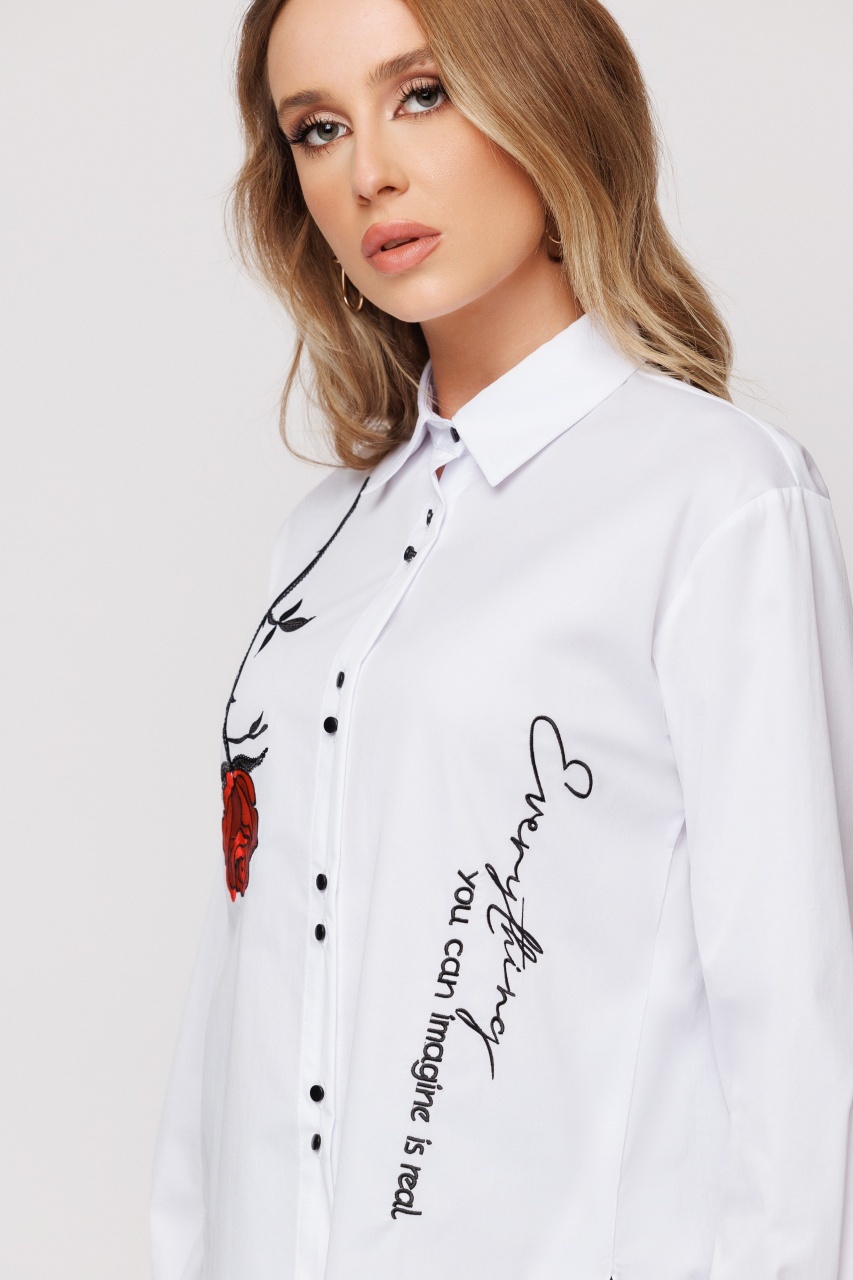 Camasa dama alba cu broderie