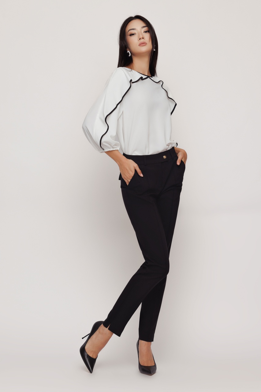 Pantaloni dama conici negri