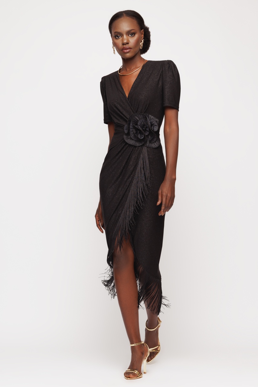 Rochie dama eleganta cu franjuri