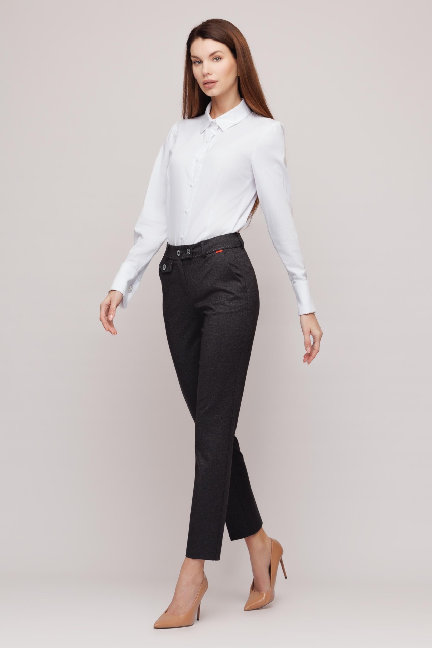 Pantaloni dama conici negri