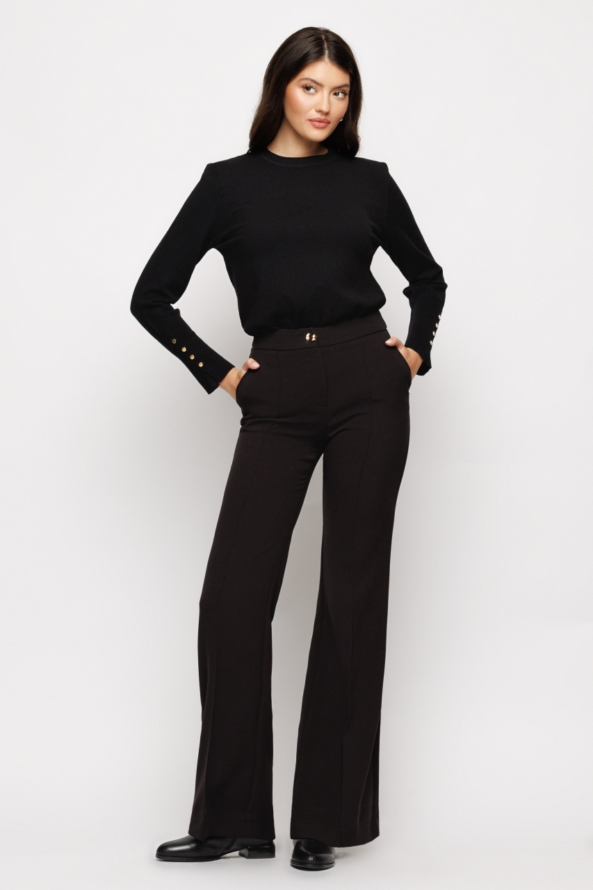 Pantaloni dama negri largi