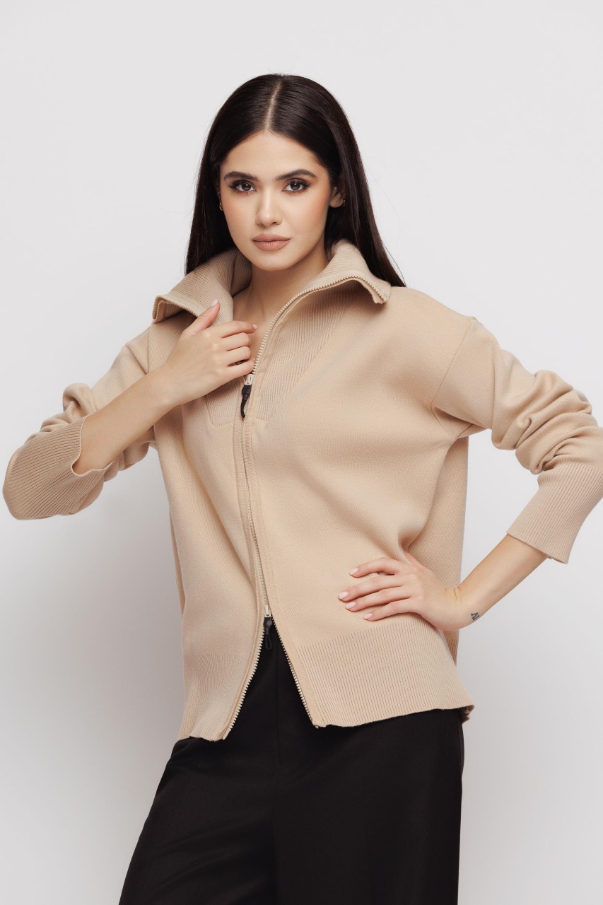 Pulover dama cu fermoar