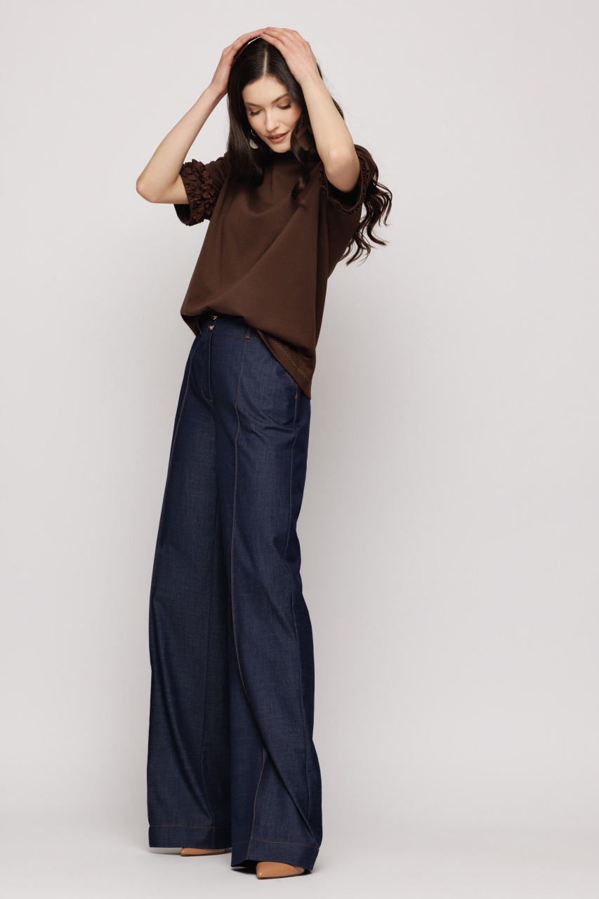 Tricou dama cu detalii incretite