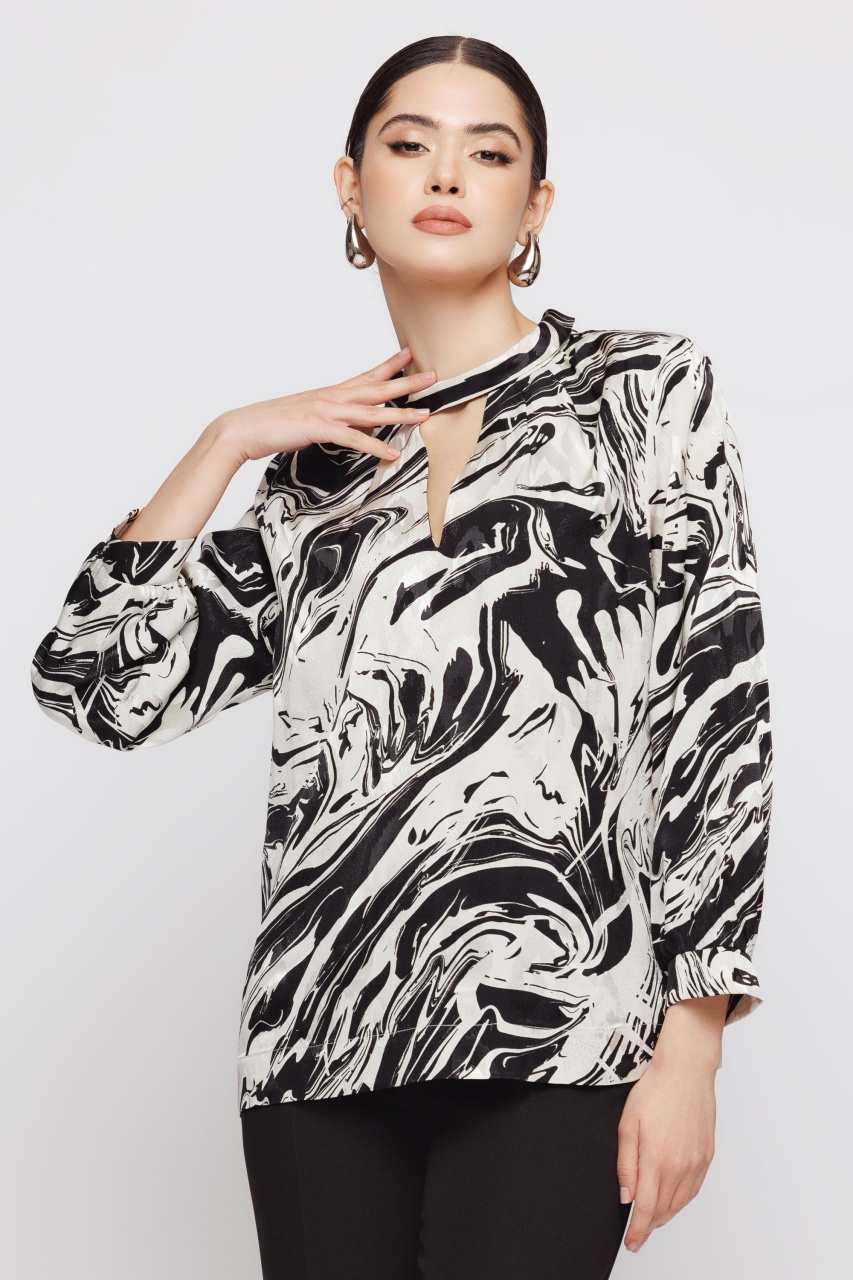 Bluza dama imprimata pe gat