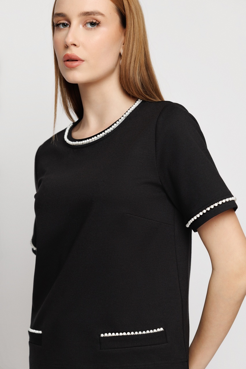 Bluza dama neagra cu margele