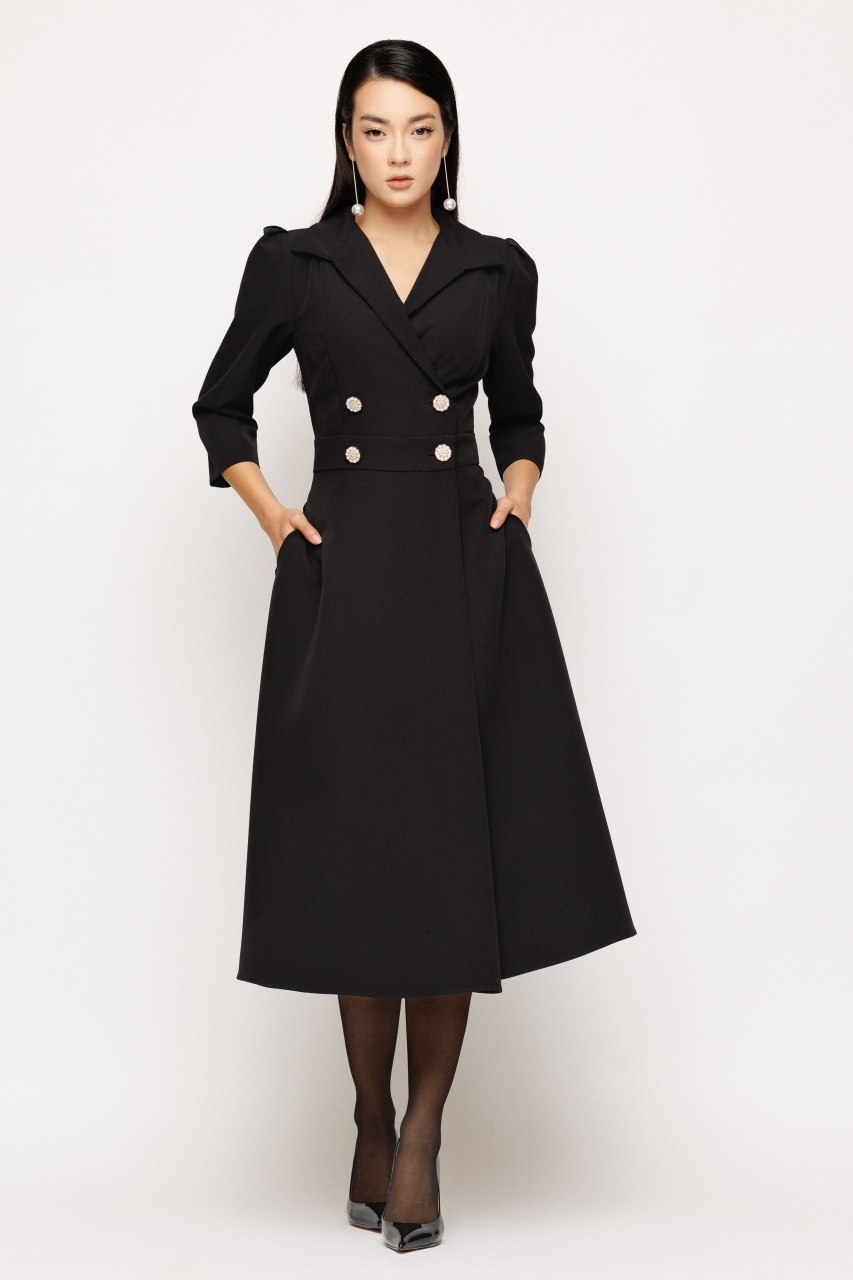 Rochie dama suprapusa cu nasturi