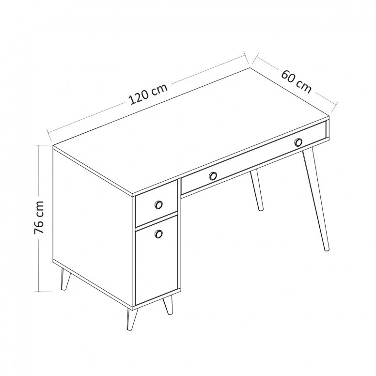 Birou Inarch Alb-Oak