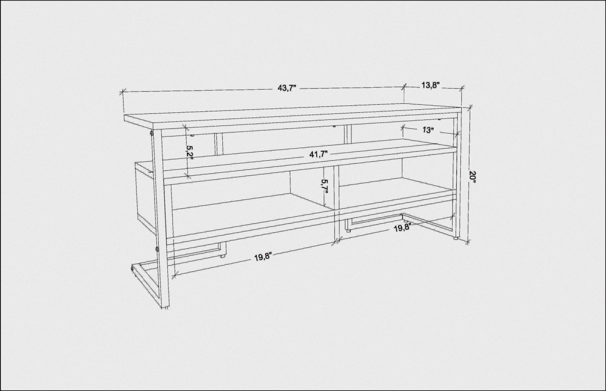 Comoda TV Merrion - Negru, Antracit