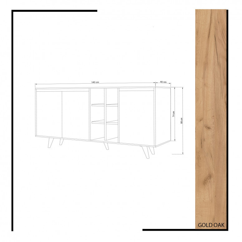 Consola Seria Oak-Alb