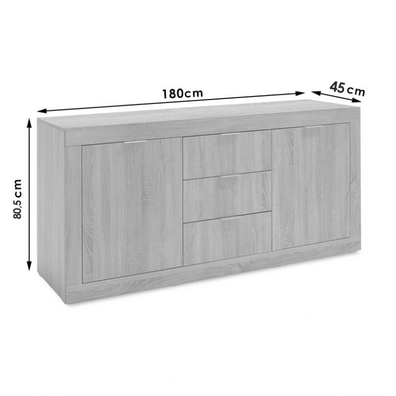 Dulap Doha Sonoma 180x45x80.5 cm