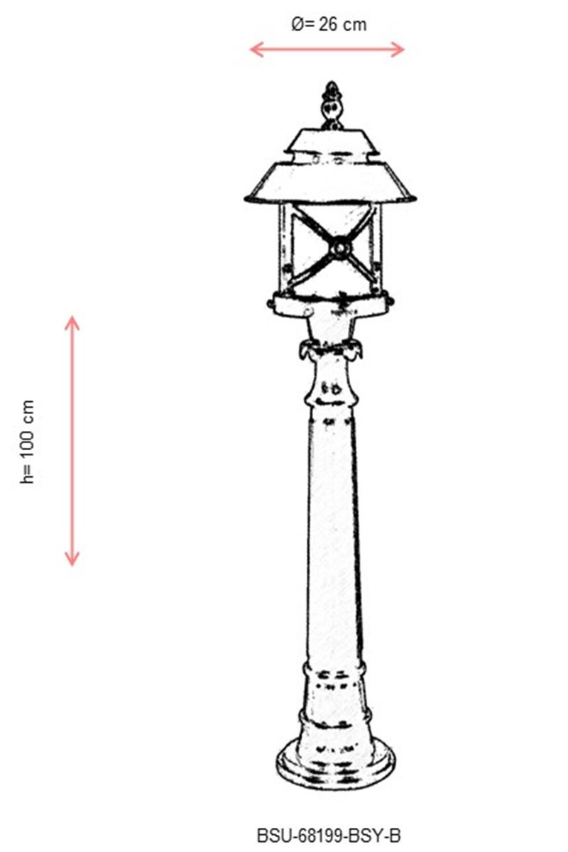 Lampadar de exterior 68199 Alb 100x26 cm