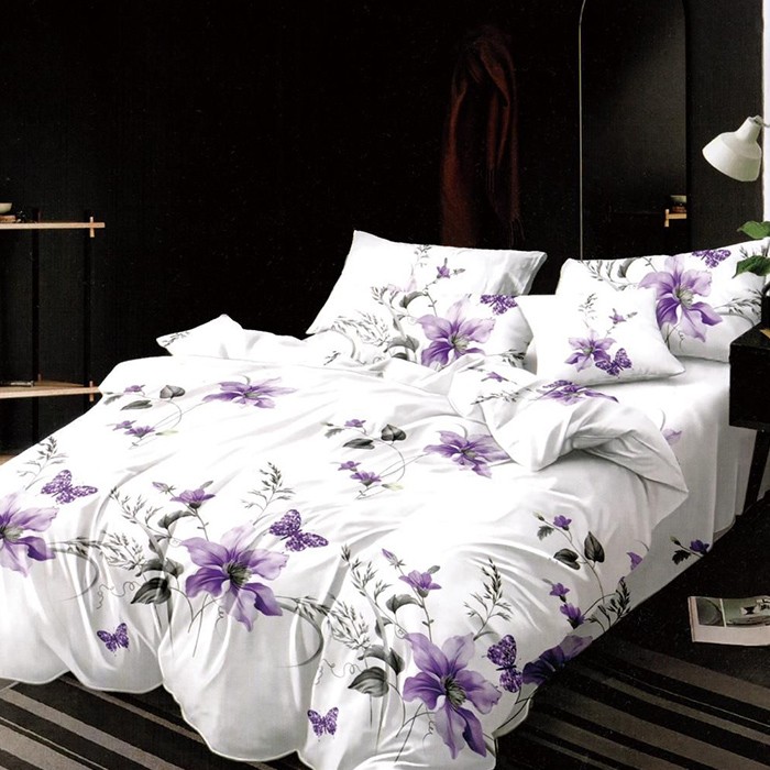 Lenjerie cu Elastic 180x200 Orchid 4 Piese