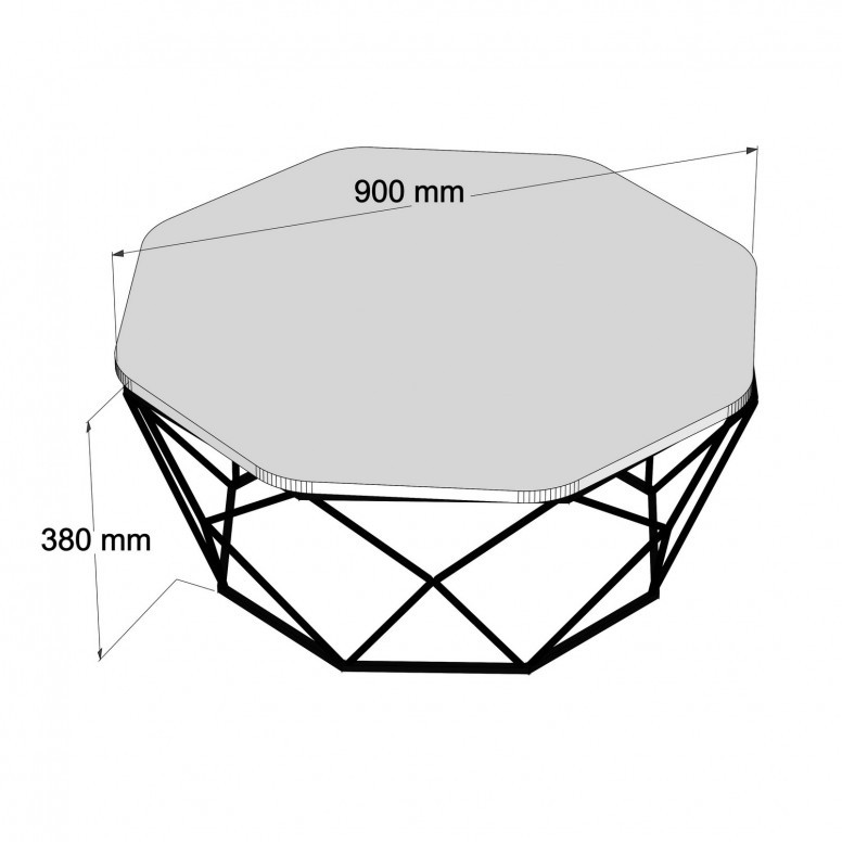 Masuta de Cafea Diamond - Alb Marble