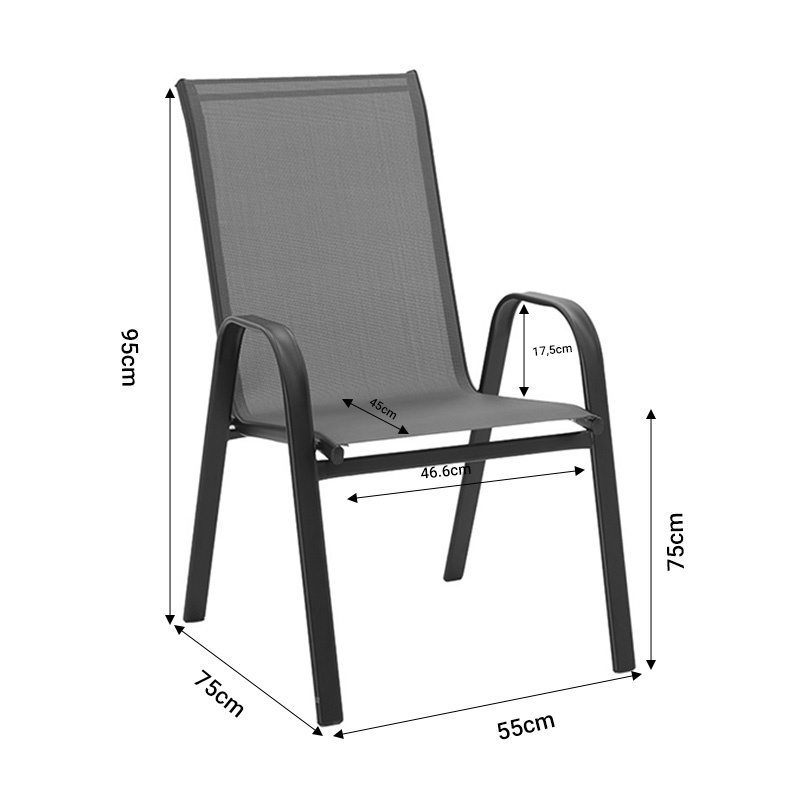 Set 5 buc masă și scaune de grădină Calan-Ensure Maro 120x80x70 cm